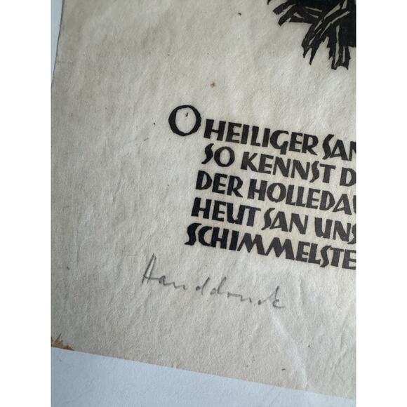 Vintage German Woodcut Print Saint Castulus Bavarian Folk Catholic Devotional - Picture 9 of 16